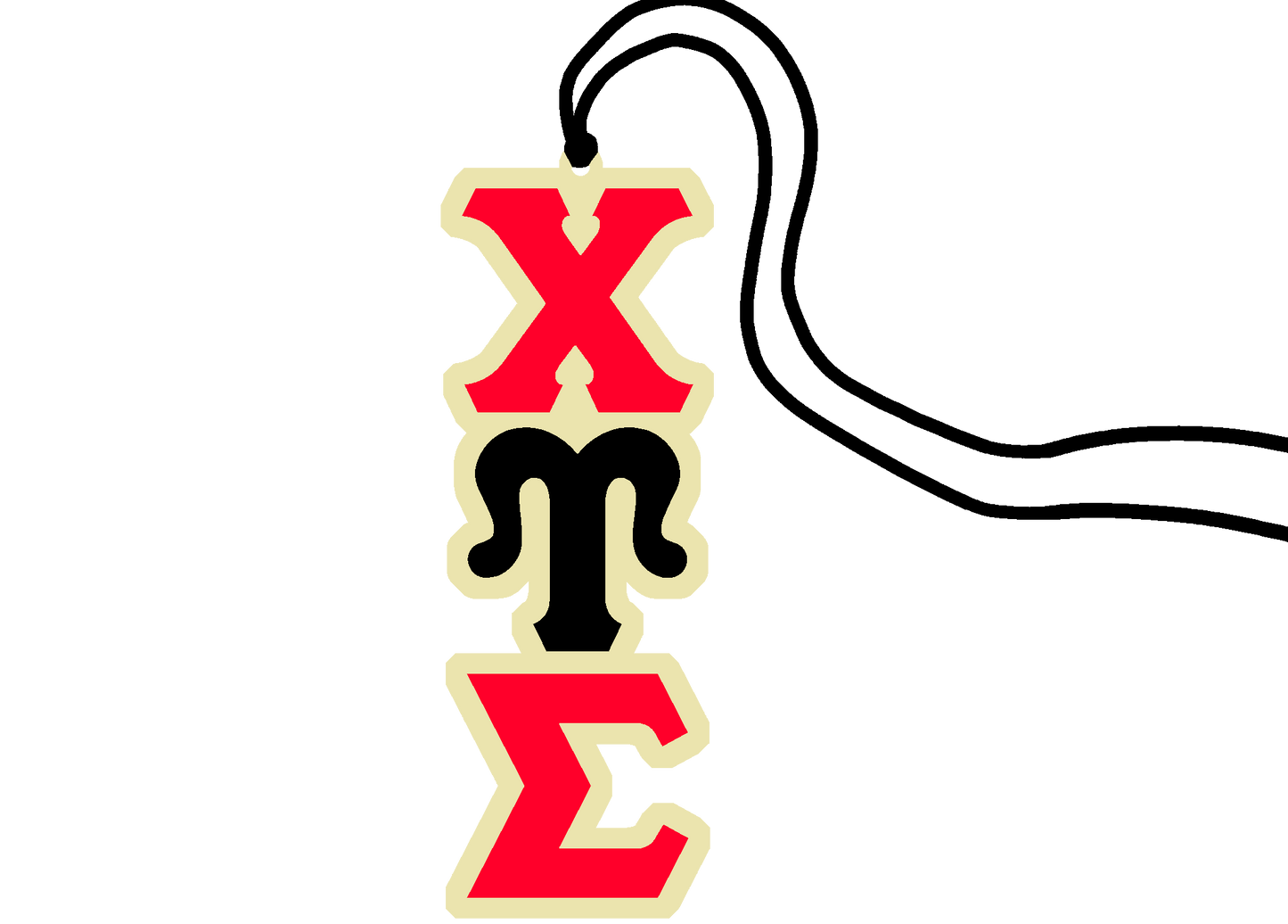 Chi Upsilon Sigma Letter Tiki