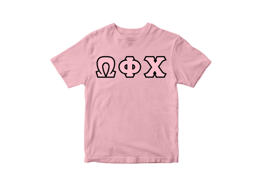 Omega Phi Chi Pink Shirt